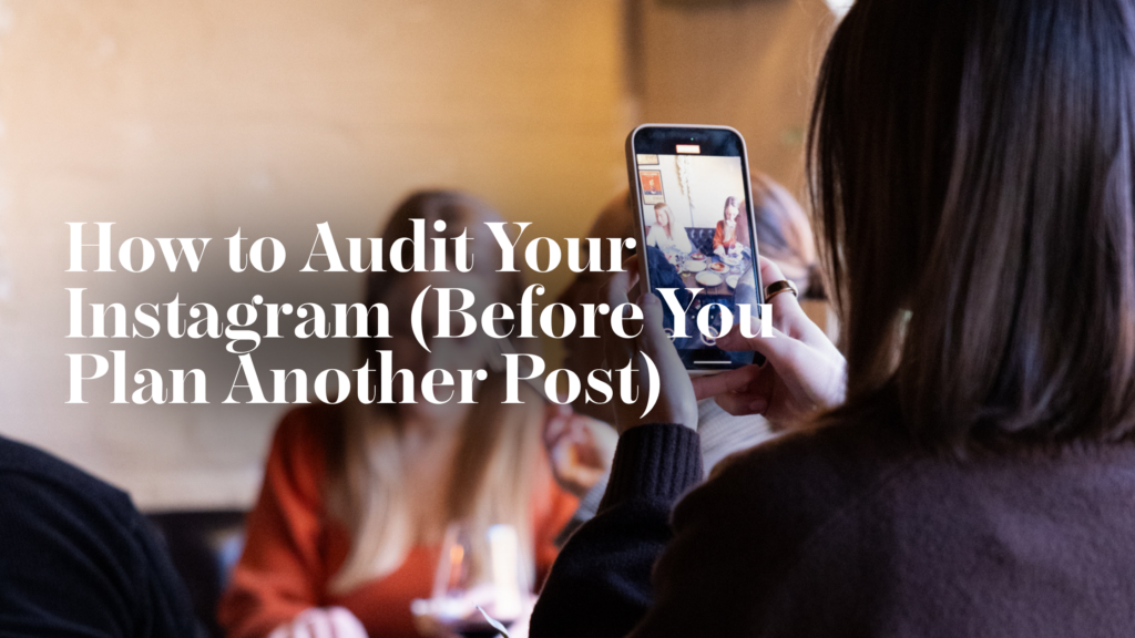 Instagram profile grid being reviewed as part of a brand audit